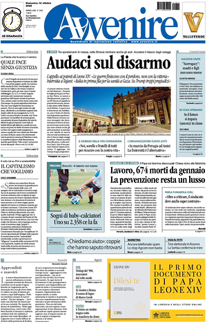 Avvenire front page