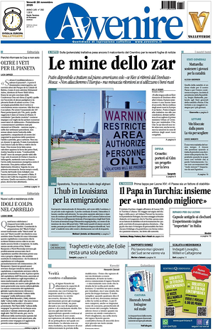 Avvenire prima pagina