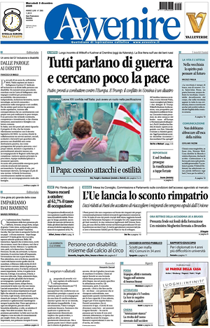 Avvenire prima pagina