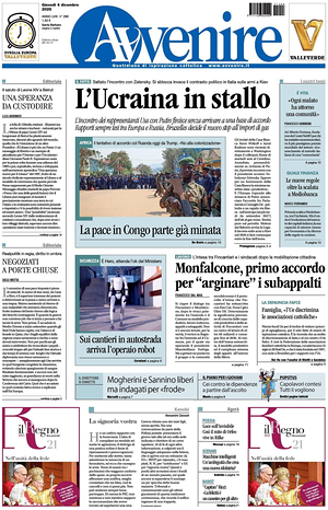 Avvenire prima pagina
