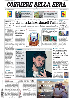 Corriere della Sera prima pagina