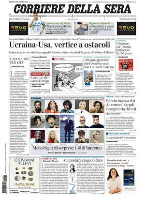 Corriere della Sera prima pagina