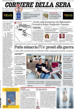 Corriere della Sera prima pagina
