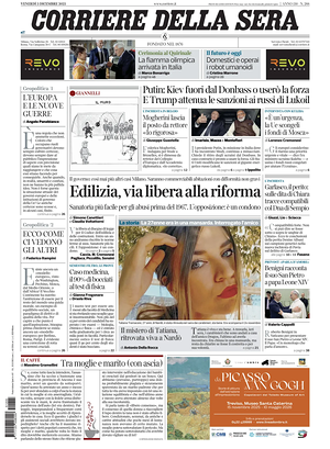 Corriere della Sera prima pagina