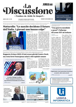 La Discussione prima pagina