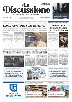 La Discussione prima pagina