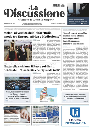 La Discussione prima pagina