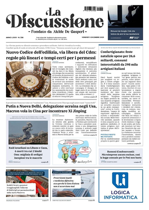 La Discussione prima pagina