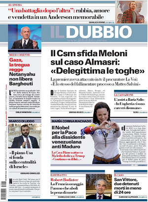 Il Dubbio front page