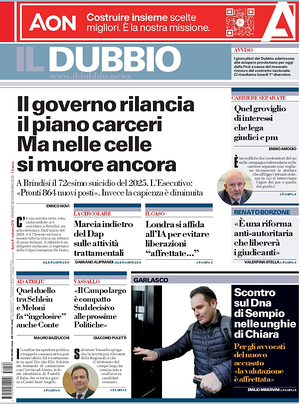 Il Dubbio prima pagina