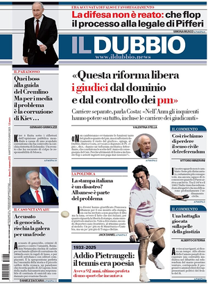 Il Dubbio prima pagina