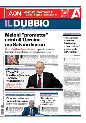 Il Dubbio prima pagina