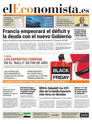 Prima pagina El Economista di oggi - Quotidiano finanza