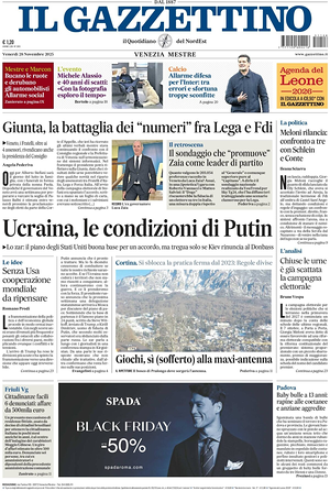 Il Gazzettino prima pagina
