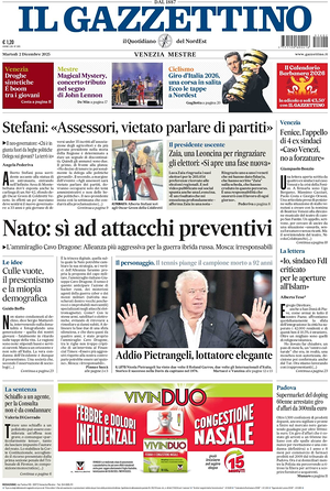 Il Gazzettino prima pagina