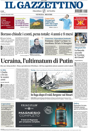 Il Gazzettino prima pagina