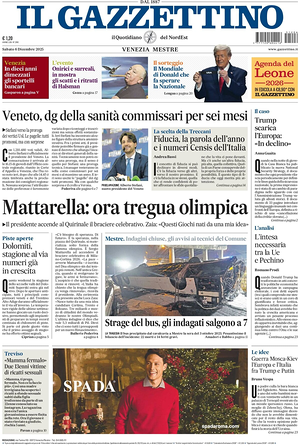 Prima pagina Il Gazzettino di oggi - Quotidiano nazionale
