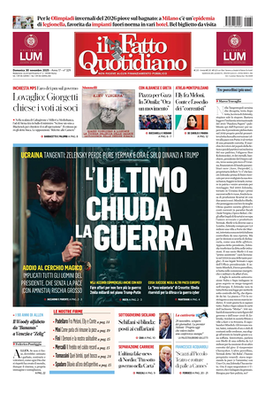 Il Fatto Quotidiano prima pagina