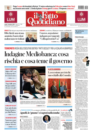 Il Fatto Quotidiano prima pagina
