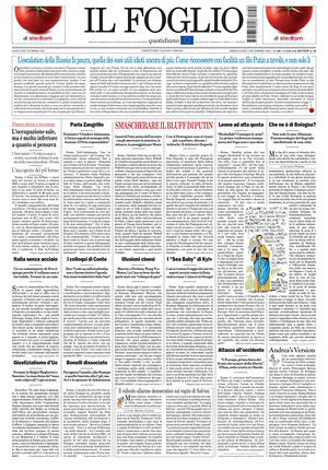 Il Foglio prima pagina