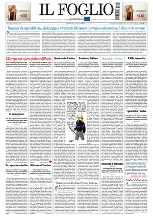 Il Foglio prima pagina