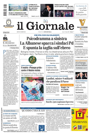 Il Giornale prima pagina