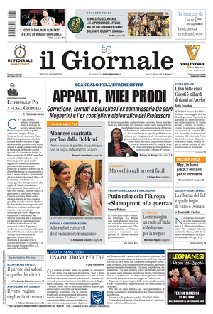 Il Giornale prima pagina