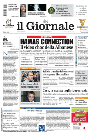 Il Giornale prima pagina