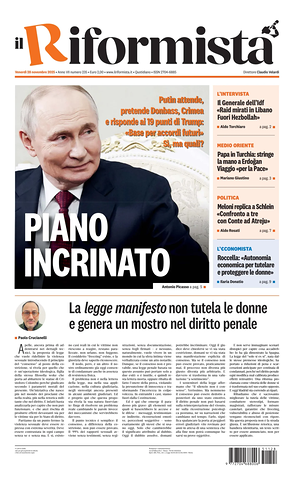 Il Riformista prima pagina