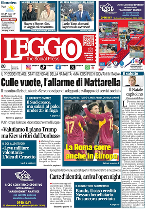 Leggo (Roma) prima pagina