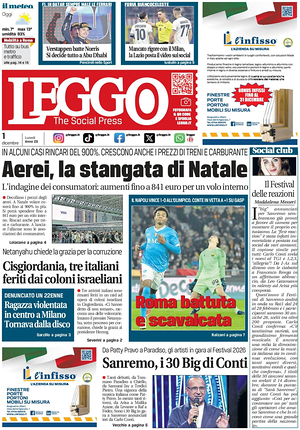 Leggo (Roma) prima pagina