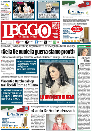 Leggo (Roma) prima pagina