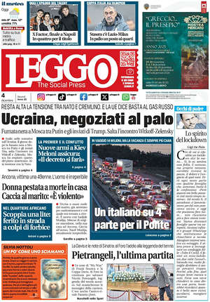 Leggo (Roma) prima pagina