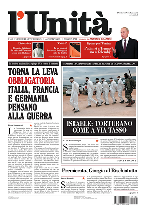 L'Unità prima pagina