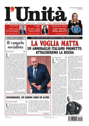 L'Unità prima pagina