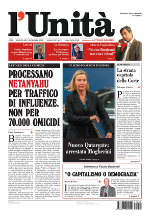 L'Unità prima pagina