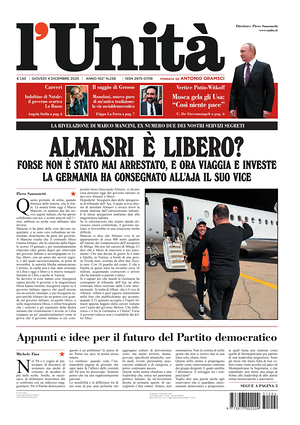 L'Unità prima pagina