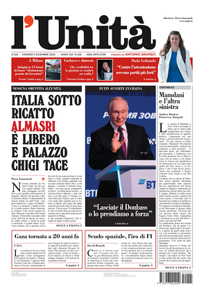 L'Unità prima pagina