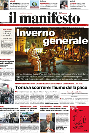 Il Manifesto prima pagina