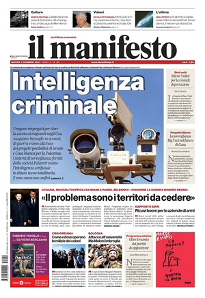 Il Manifesto prima pagina