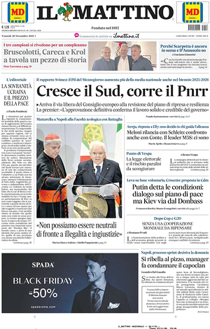 Il Mattino prima pagina