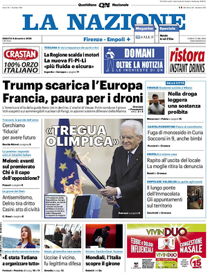 Prima pagina La Nazione di oggi - Quotidiano regionale