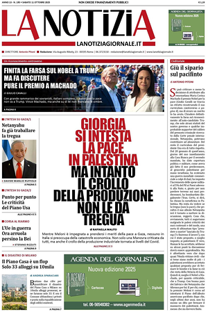 Prima pagina La Notizia di oggi - Quotidiano nazionale