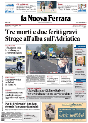 Prima pagina La Nuova Ferrara di oggi - Quotidiano regionale