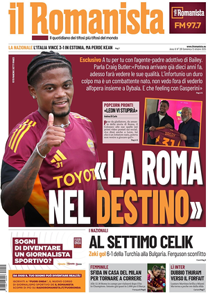 Prima pagina Il Romanista di oggi - Quotidiano sport