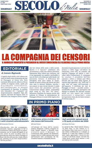 Secolo d'Italia prima pagina
