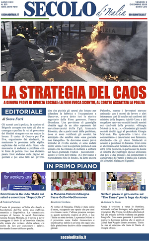 Secolo d'Italia prima pagina