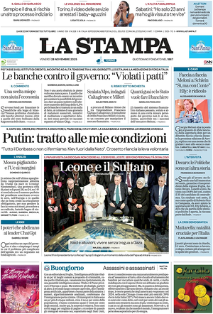 La Stampa prima pagina