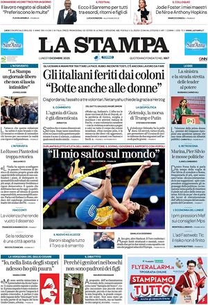La Stampa prima pagina