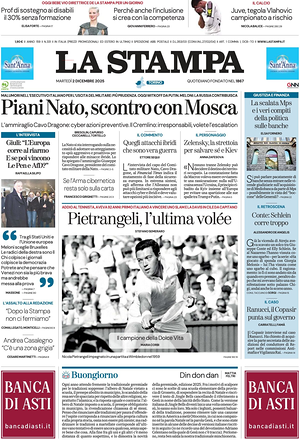 La Stampa prima pagina